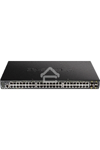 Коммутатор D-Link DGS-1250-52XMP/A1A, L2 Smart Switch with 48 10/100/1000Base-T ports and 4 10GBase-X SFP+ ports (48  PoE ports 802.3af/802.3at (30 W), PoE Budget 370W).16K Mac address, 802.3x Flow Control, 4K