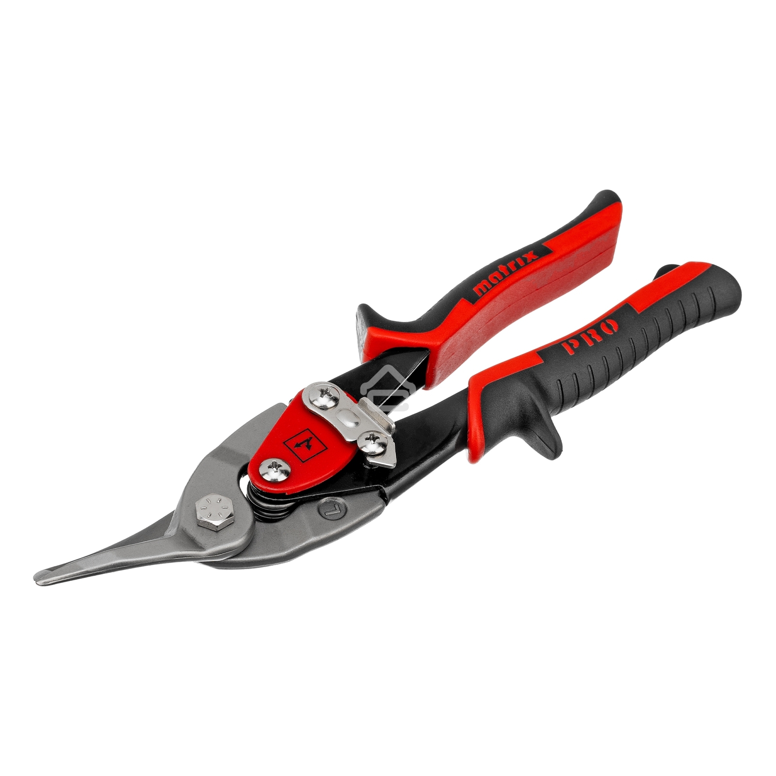 Ножницы по металлу Matrix, 250 мм, левый рез,сталь CRMO,двухкомпонентные рукоятки, PRO