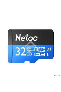 Флеш карта microSDHC 32GB Netac P500 <NT02P500STN-032G-R>  (с SD адаптером) 80MB/s