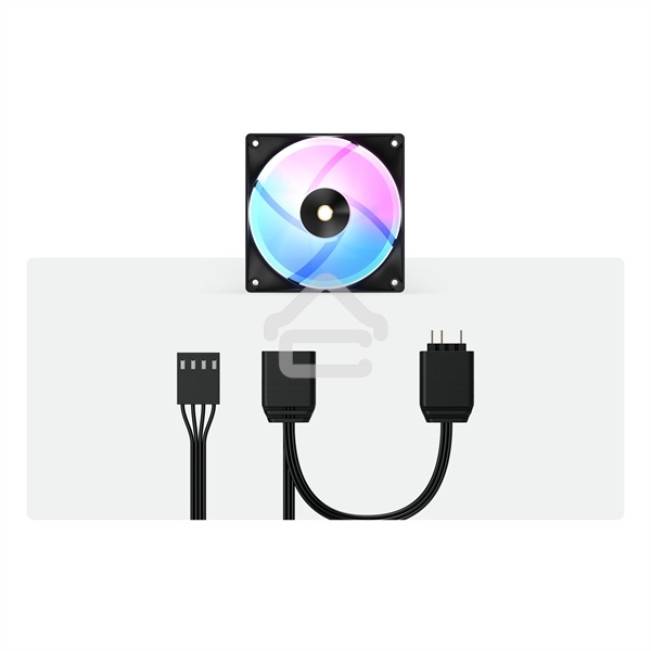 Вентилятор для корпуса Ocypus Delta F12 BK ARGb черный 120мм 2000rpm 4-pin