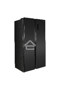Холодильник Maunfeld MFF177NFSB черный глянц. инвертер двухкамерный Side by Side 263/170л морозилка сбоку