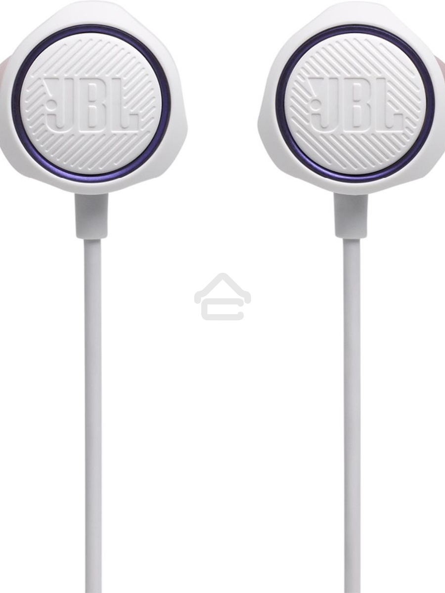 Наушники JBL Quantum 50 (накладные), белый Сопротивление 16 Ом, силиконовые вкладыши трех размеров, вес 21.5г, цвет белый