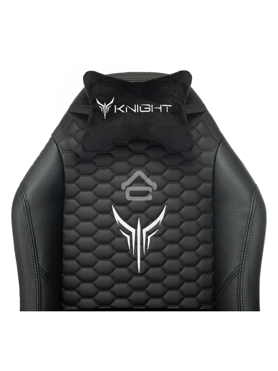 Кресло игровое Knight Neon черный соты эко.кожа с подголов. крестовина металл