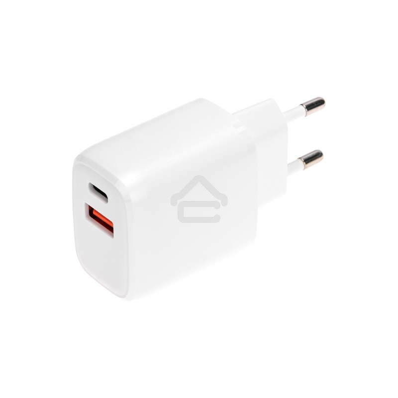 Сетевое зарядное устройство Rexant USB QC (20W) + Type C PD (20W), белый