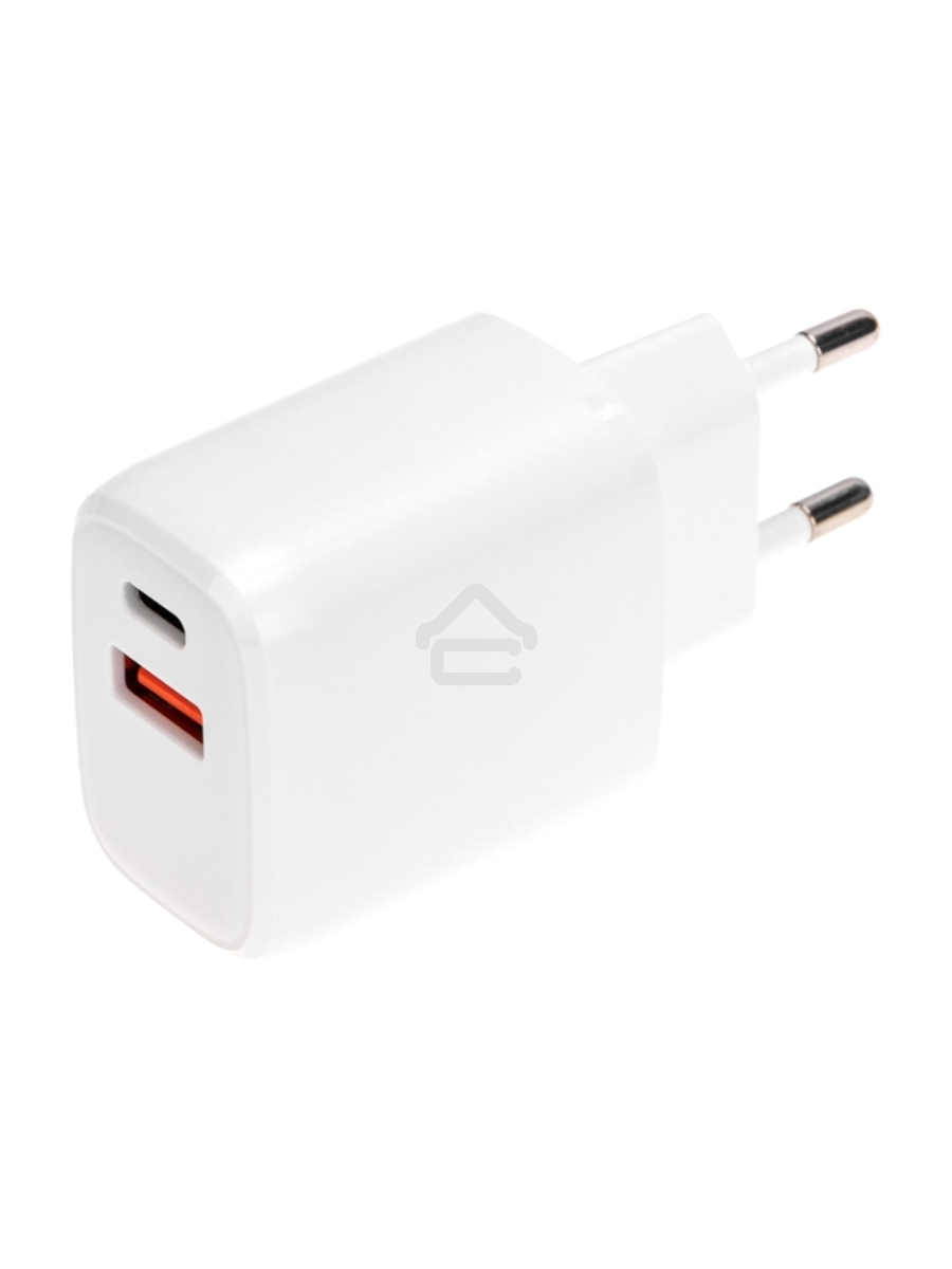 Сетевое зарядное устройство USB QC (20W) + Type C PD (20W), белый Rexant