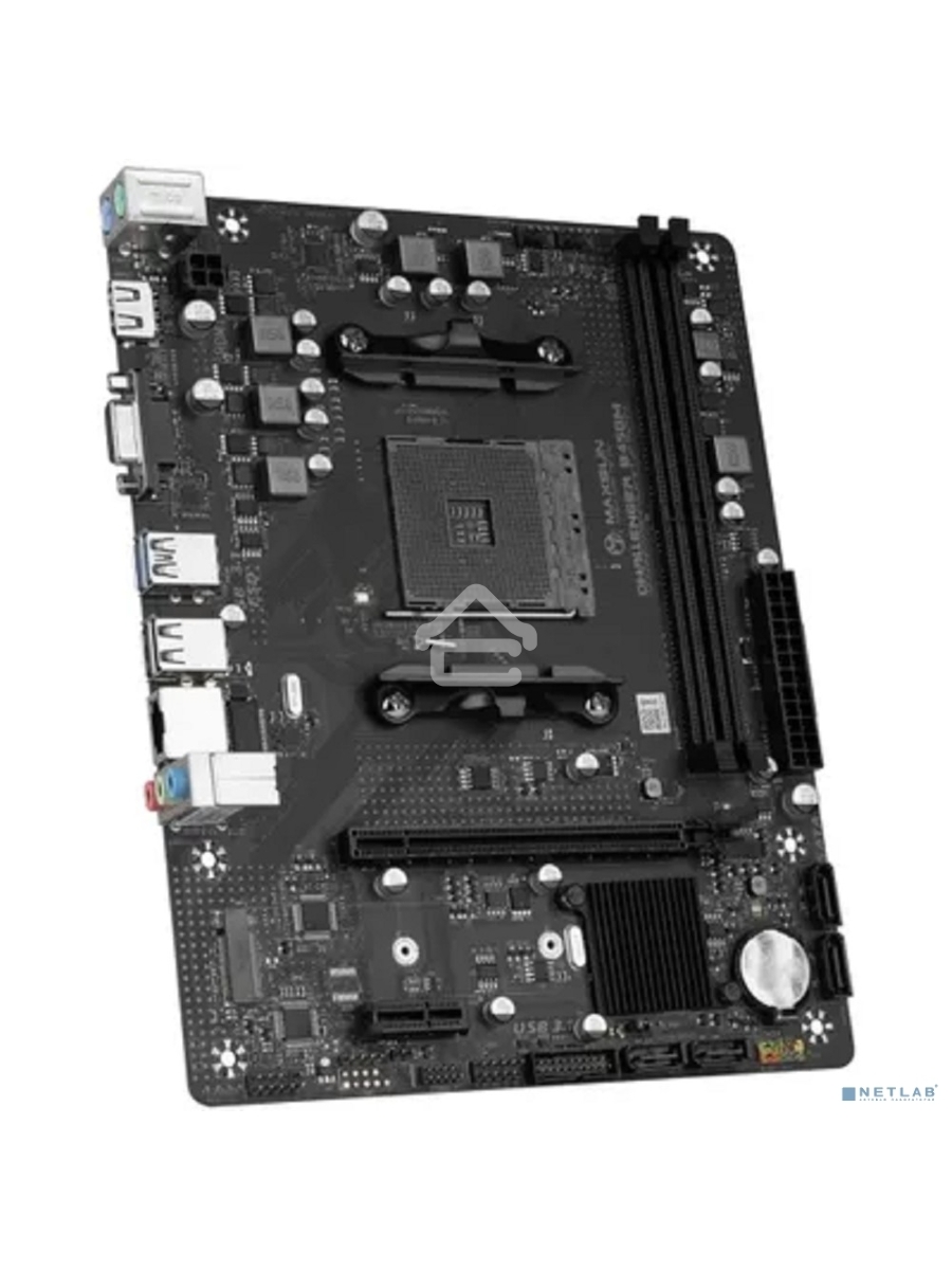 Материнская плата Maxsun Challenger B450M, AM4, AMD B450, 2xDDR4, 4xSATA, 1xM.2, 1xPCIe 3.0 x16, 1xPCIe 3.0 x1, 1xHDMI, 1xVGA, 1x 1Gb LAN, 2xUSB-A 3.2 Gen 1, 2xUSB-A 2.0, 3x3.5 мм, 5.1, M-ATX