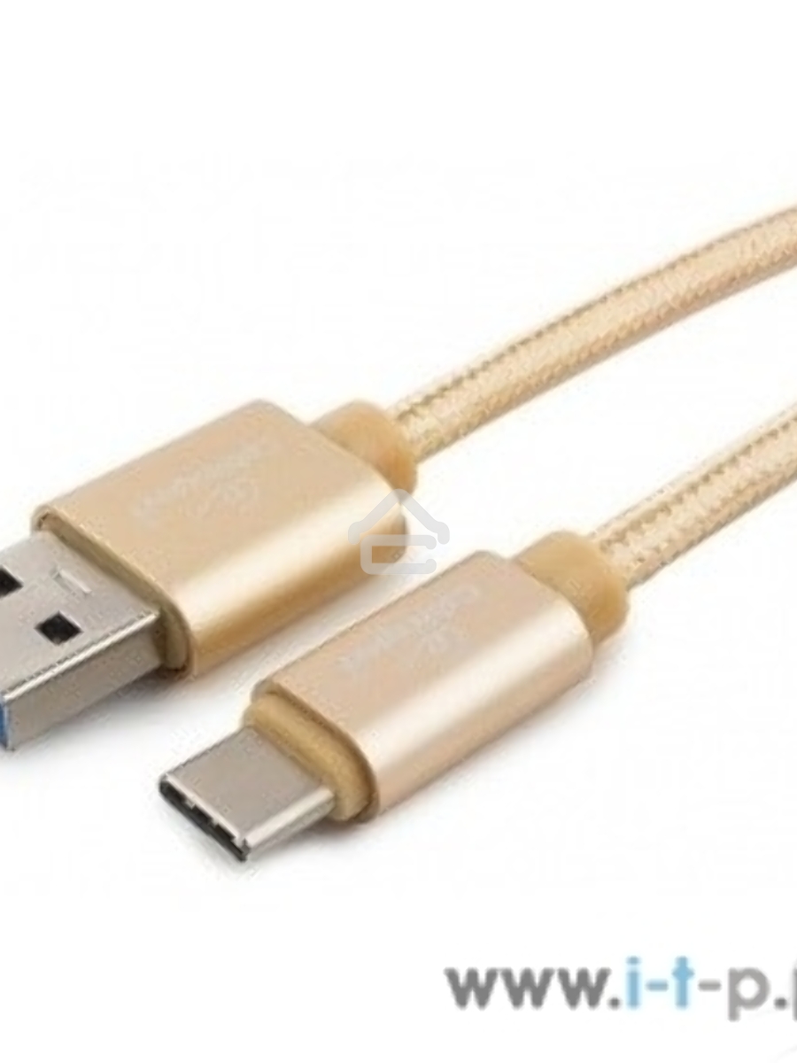 Кабель USB 3.0 Cablexpert CC-P-USBC03Gd-1.8M, AM/Type-C, серия Platinum, длина 1.8м, золотой, блистер