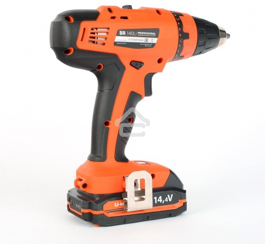 Дрель-шуруповерт аккумуляторная Patriot BR 140Li, Аккумуляторная, 14,4В, 2 АКБ, Кейс