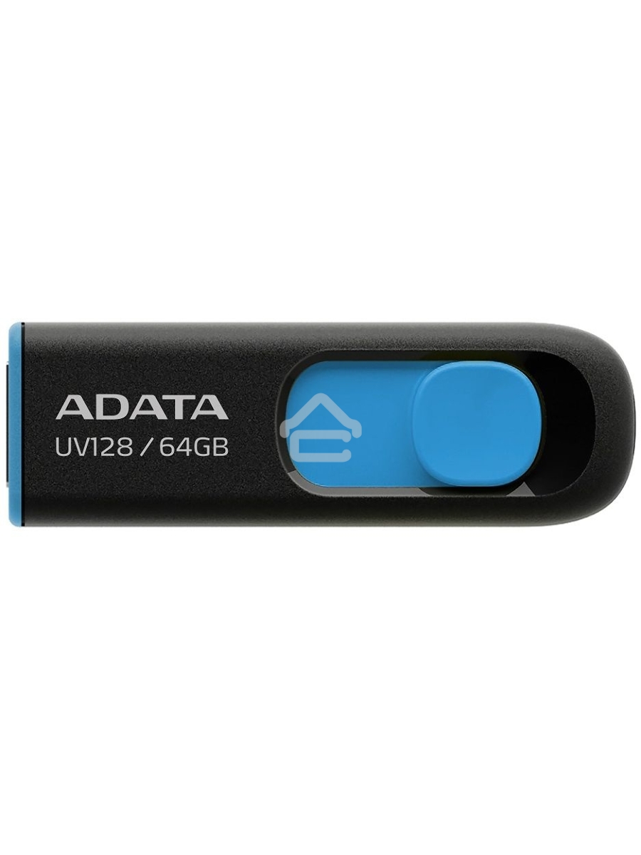 Флеш диск ADATA Flash Drive 64Gb UV128 AUV128-64G-RBE {USB3.0, BLACK/BLUE}
