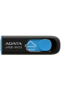 Флеш диск ADATA Flash Drive 64Gb UV128 AUV128-64G-RBE {USB3.0, BLACK/BLUE}