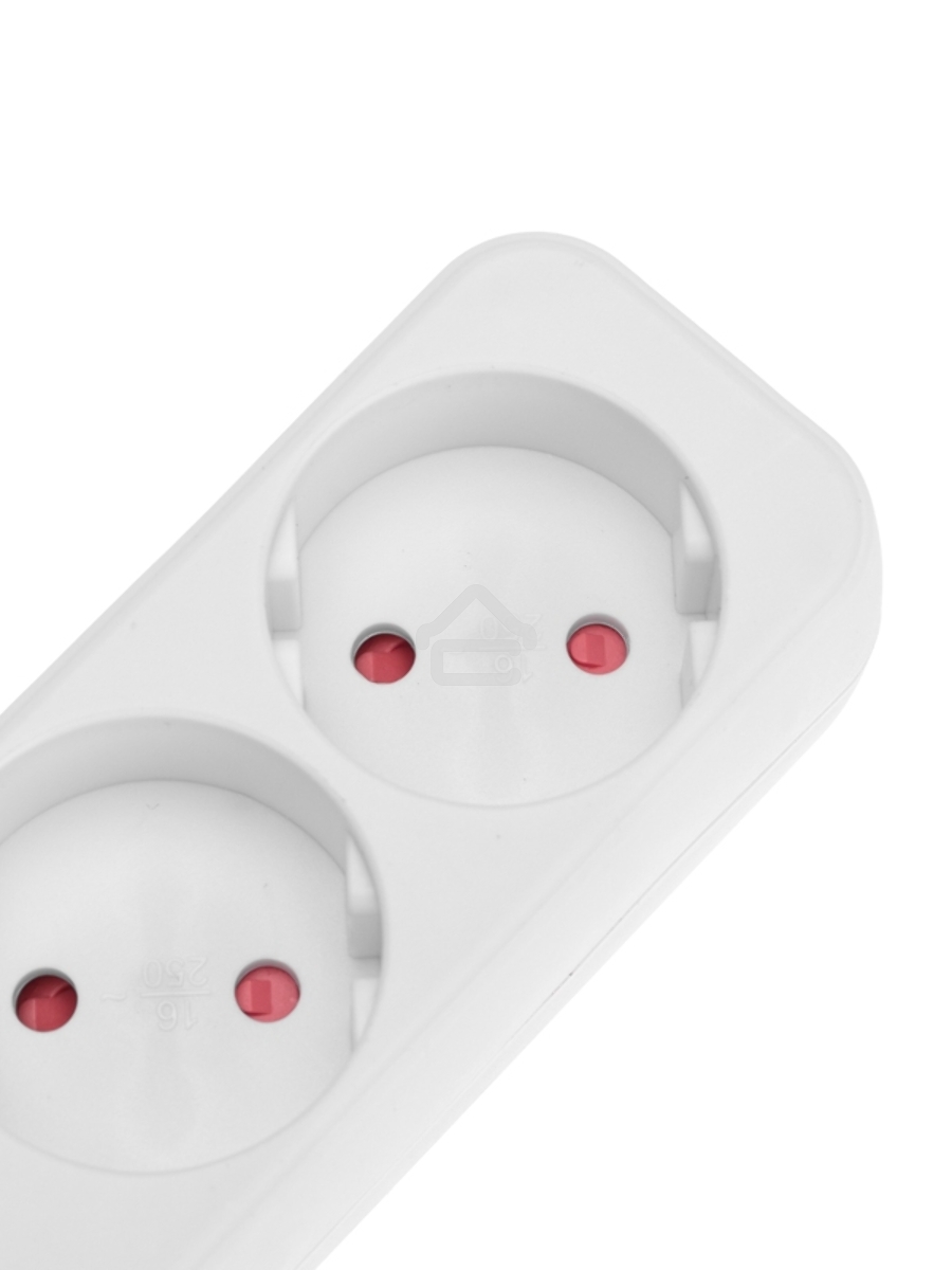Удлинитель STANDARD 2 гнезда, 5м, 2х1,0мм², б/з, белый Rexant
