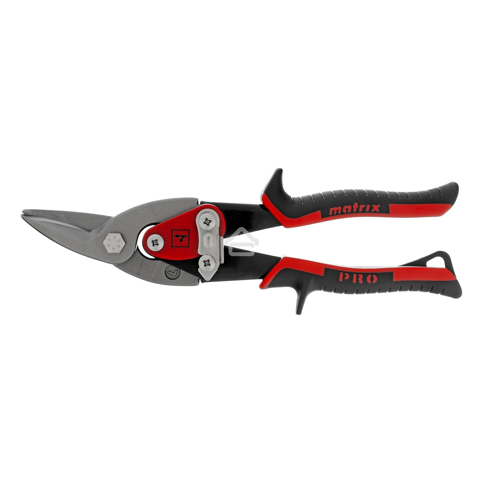 Ножницы по металлу Matrix, 250 мм, левый рез,сталь CRMO,двухкомпонентные рукоятки, PRO