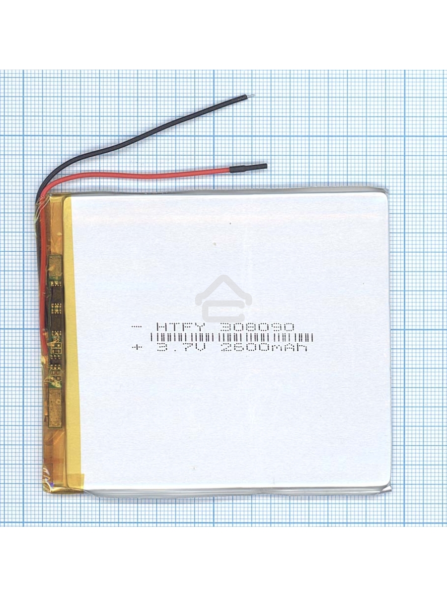 Аккумулятор Li-Pol (батарея) 3*80*90мм 2pin 3.7V/2600mAh