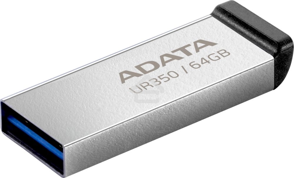 Флешка USB ADATA UR350 (UR350-64G-RSR/BK), 64Gb, USB 3.2, R/W 100/15, серебристый/черный