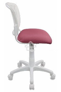 Кресло детское Бюрократ CH-W296NX/26-31 TW-15 белый, спинка сетка, сиденье розовый 26-31