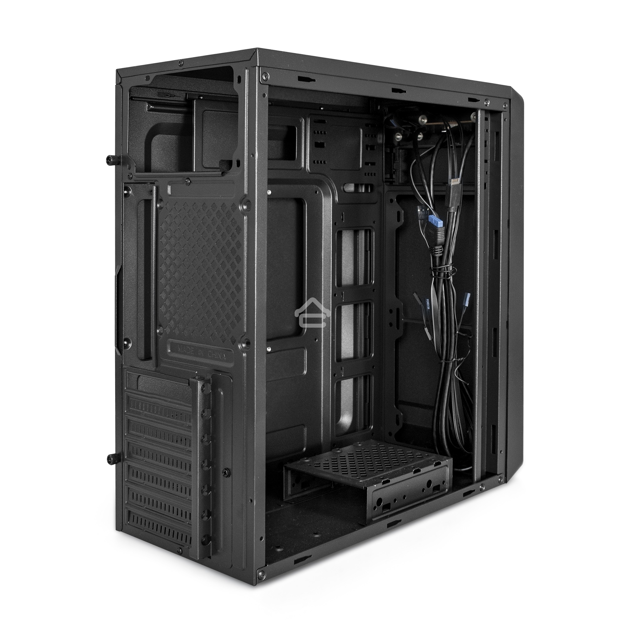 Компьютерный корпус Miditower ExeGate XP-332UC-XP600 (ATX, XP600 с вент. 12см, 2*USB 3.0/1*TypeC, аудио, черный)