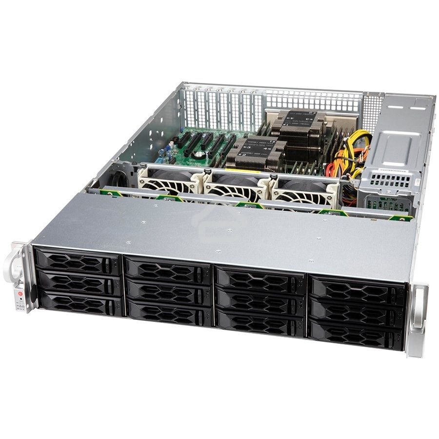 Компьютерный корпус Supermicro server chassis CSE-LA26E1C4-R609LP, 2U, 12x 3.5