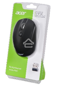 Мышь беспроводная Acer OMR040 черный, 1600 dpi, радиоканал, USB, кнопки - 6