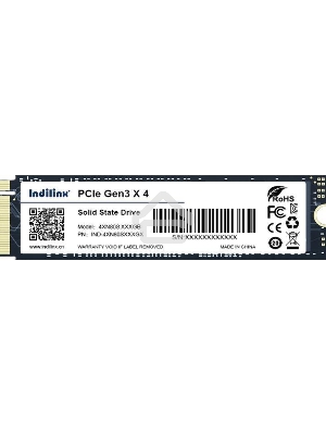 Накопитель SSD Indilinx IND-4XN80S, 256Gb, PCIe 3.0 x4, M.2 2280, NVMe, R/W 2300/1200
