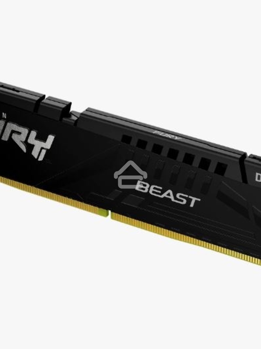 Оперативная память Kingston Fury Beast, DDR5, 16GB (1x16GB), 5600MHz, CL40, DIMM, с радиаторами, черный