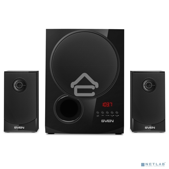 Акустическая система 2.1 SVEN MS-2080 / 70 Watt / ~220V 50Hz / FM-тюнер, USB/ SD, дисплей / BLUETOOTH / ПДУ / Black