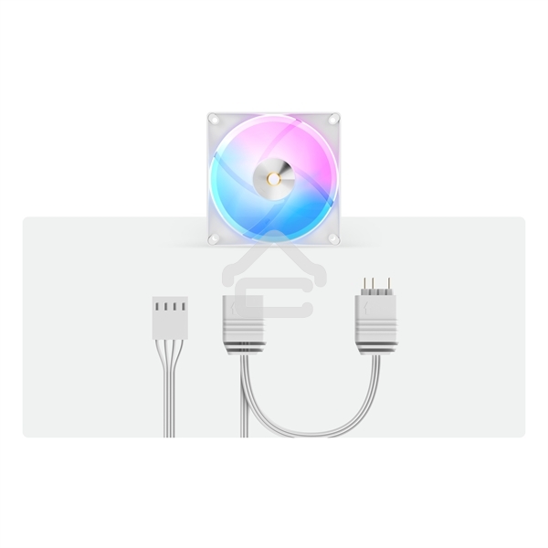 Вентилятор для корпуса Ocypus Delta F12 BK ARGb белый 120мм 2000rpm 4-pin