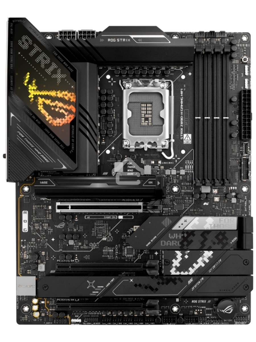 Материнская плата ASUS ROG STRIX Z890-H GAMING WIFI, LGA1851, Intel Z890, 4xDDR5, 4xSATA, 4xM.2, 1xPCIe 5.0 x16, 2xPCIe 4.0 x16, 1xDP, 1xHDMI, 1x5Gb LAN, Wi-Fi 7, 2xUSB 2.0, 4xUSB 3.2 Gen 1, 4xUSB 3.2 Gen 2, 2xUSB 3.2 Gen 2x2, 1xUSB-C, 1xS/PDIF, 2x3.5 мм,