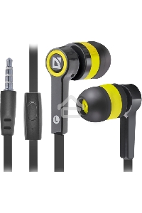 Наушники Defender Pulse 420 черный/желтый