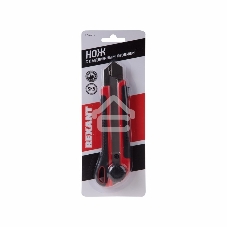 Нож с сегментированным лезвием Rexant 25 мм, корпус ABS пластик обрезиненный