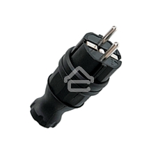 Вилка прямая EKF RPS-011-16-230-44 каучуковая 230В, 2P+PE, 16A, IP44 EKF PROxima