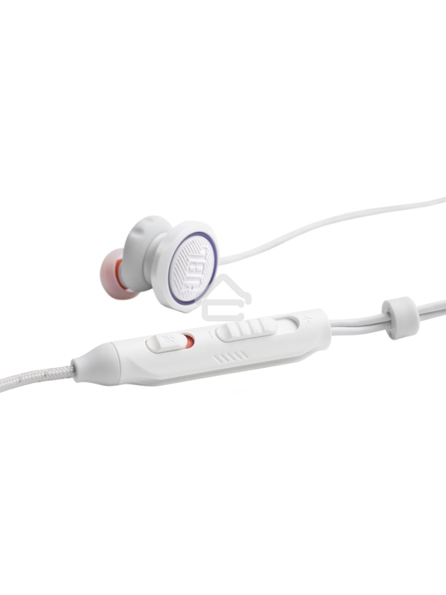 Наушники JBL Quantum 50 (накладные), белый Сопротивление 16 Ом, силиконовые вкладыши трех размеров, вес 21.5г, цвет белый