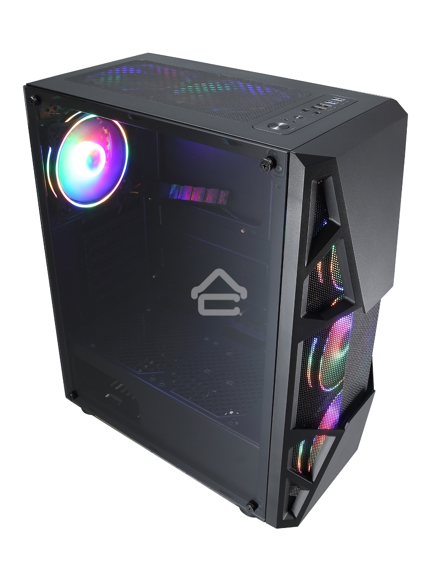 Компьютерный корпус Aerocool / Formula CL-3303B RGB черный без БП ATX 6x120mm 2xUSB2.0 1xUSB3.0 audio bott PSU