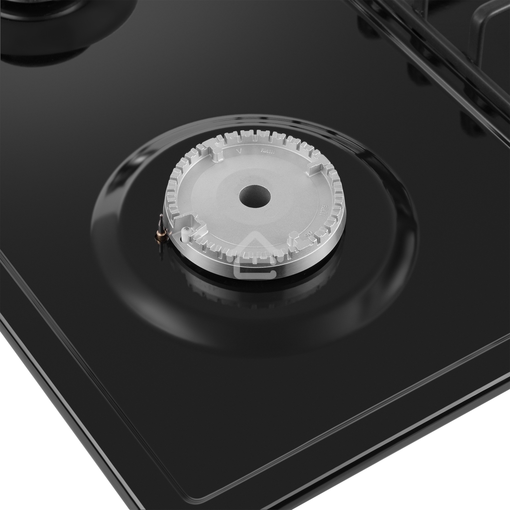 Газовая варочная панель Maunfeld EGHE.64.3STS-EB/G, 4 конфорки, эмалированная сталь, черный