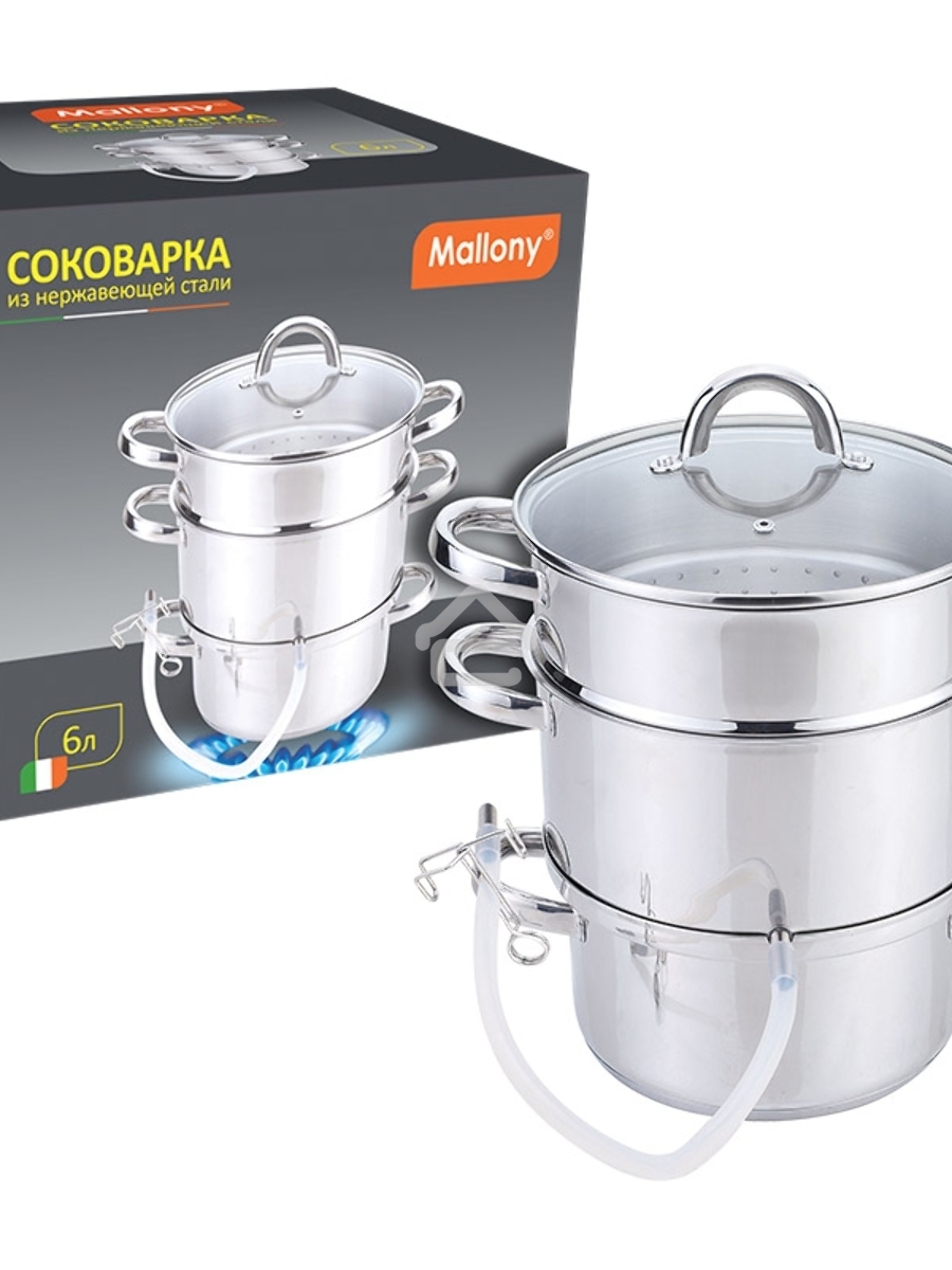 Соковарка из нерж. стали, JM-22/6L, диам. 22см, 6 литров