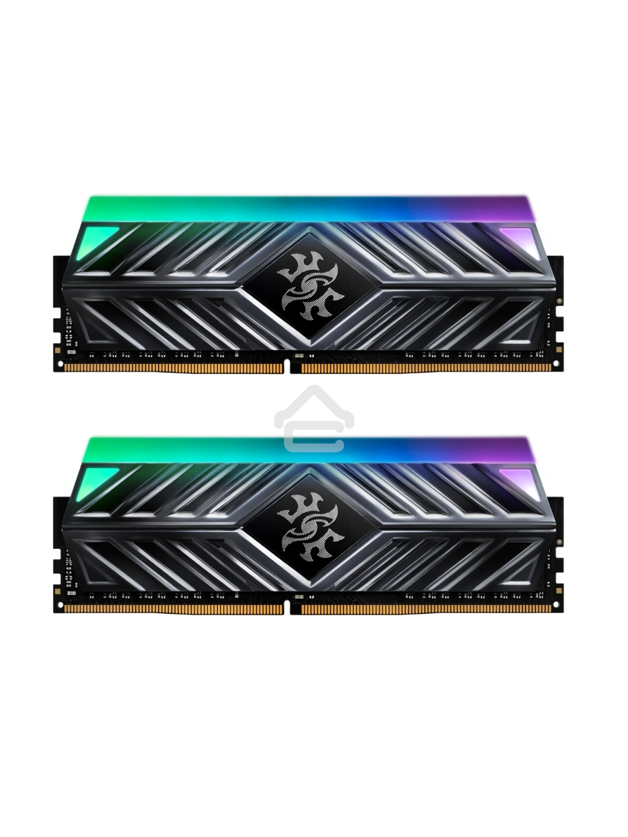 Оперативная память XPG Spectrix D41 RGB, DDR4, 32GB (2x16GB), 3600MHz, CL18, UDIMM, с радиатором, RGB, серый