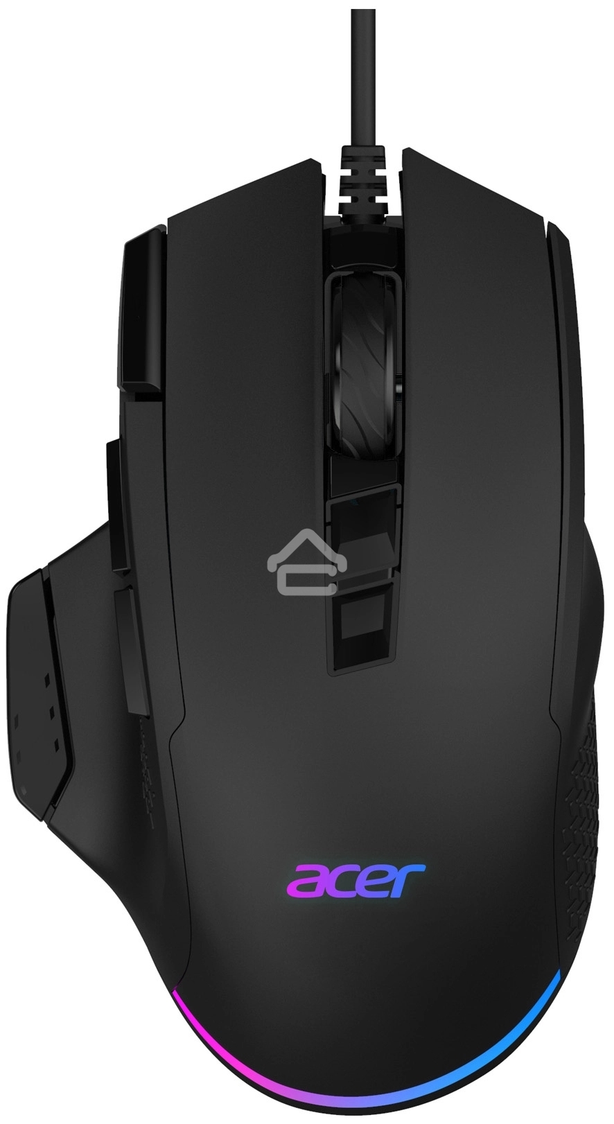 Мышь проводная Acer OMW180 черный, 6400 dpi, USB, кнопки - 9