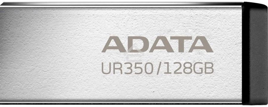 Флешка USB ADATA UR350 (UR350-128G-RSR/BK), 128Gb, USB 3.2, R/W 100/15, серебристый/черный