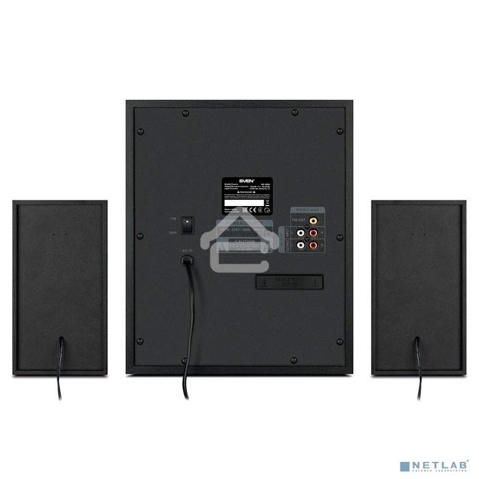 Акустическая система 2.1 SVEN MS-2080 / 70 Watt / ~220V 50Hz / FM-тюнер, USB/ SD, дисплей / BLUETOOTH / ПДУ / Black