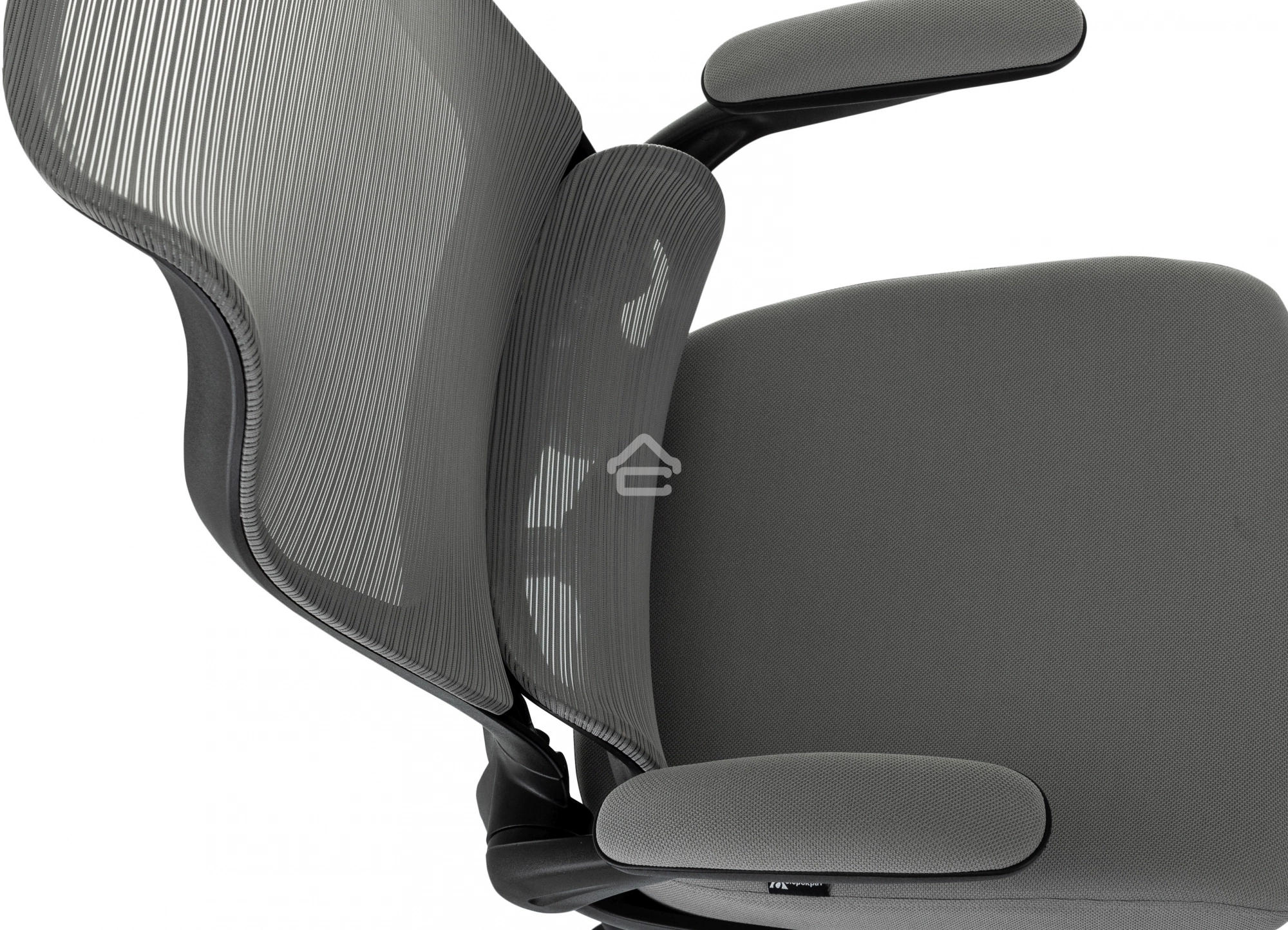 Кресло руководителя Бюрократ Sigma 1 серый, сетка/ткань, крестов. пластик