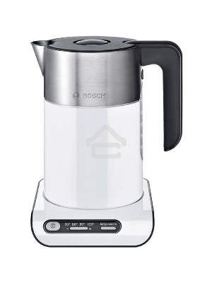 Чайник электрический Bosch TWK8611P 1.5л. 2400Вт белый/серебристый (корпус: нержавеющая сталь)
