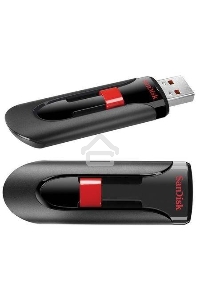 Флеш диск Sandisk 64Gb Cruzer Glide SDCZ60-064G-B35 USB2.0 черный/красный