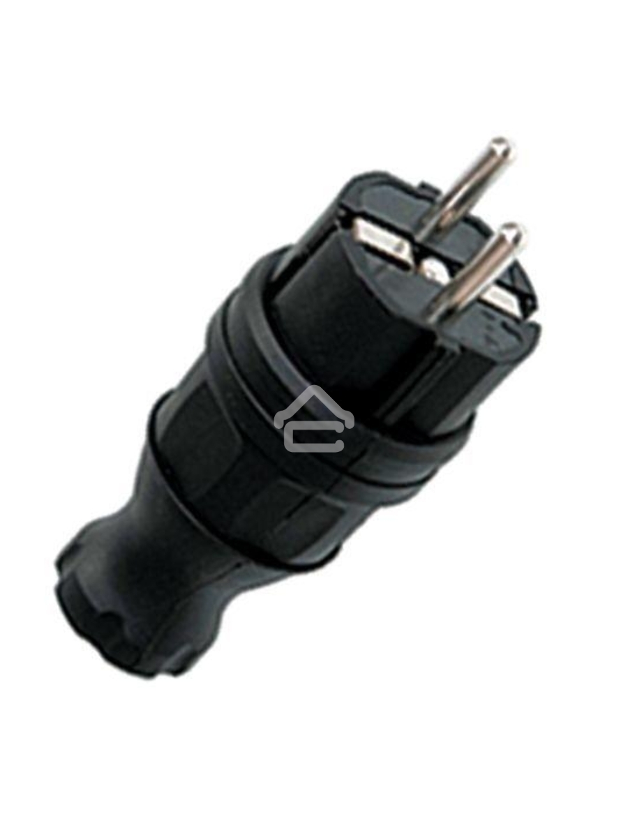 Вилка прямая EKF RPS-011-16-230-44 каучуковая 230В, 2P+PE, 16A, IP44 EKF PROxima