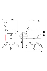 Кресло детское Бюрократ CH-W296NX/26-31 TW-15 белый, спинка сетка, сиденье розовый 26-31