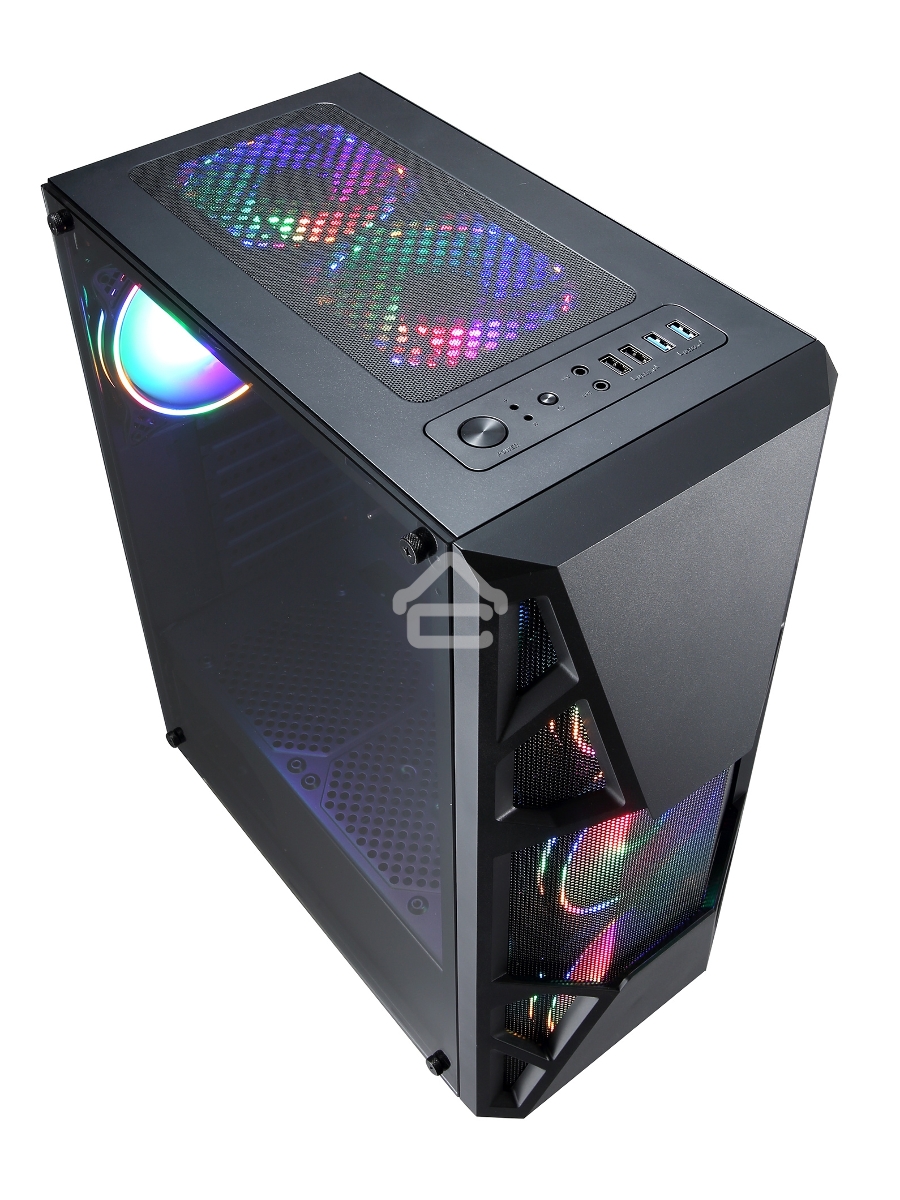 Компьютерный корпус Aerocool / Formula CL-3303B RGB черный без БП ATX 6x120mm 2xUSB2.0 1xUSB3.0 audio bott PSU