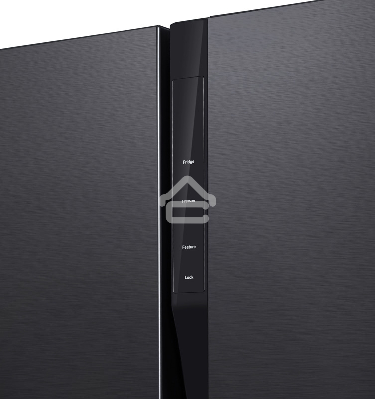 Холодильник Hyundai CS5003F черная сталь двухкамерный Side by Side 331/165л морозилка сбоку