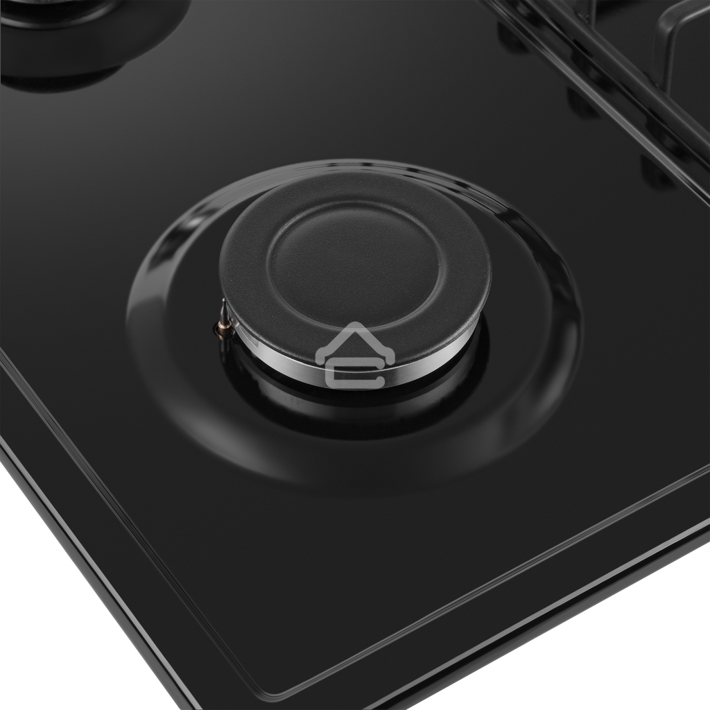 Газовая варочная панель Maunfeld EGHE.64.3STS-EB/G, 4 конфорки, эмалированная сталь, черный