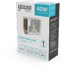 Блок питания Gauss Basic 12V 40W IP20 1/120