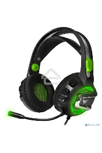 Гарнитура игровая Crown CMGH-3002 черный/зеленый