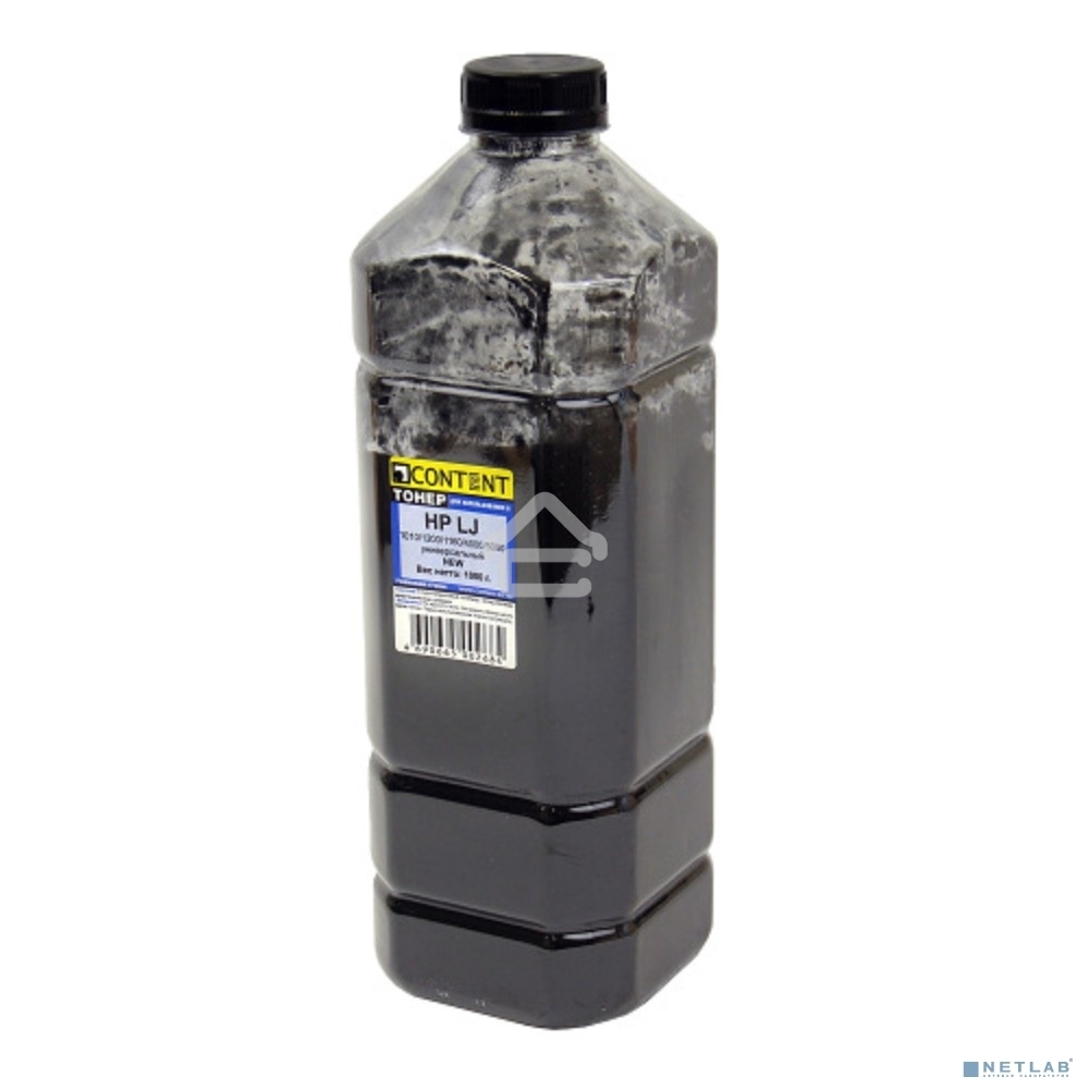 Тонер Content - для HP LJ Универсальный 1010/ 1200/ 1160/ 4000/ 5000 (Content), 1кг, канистра