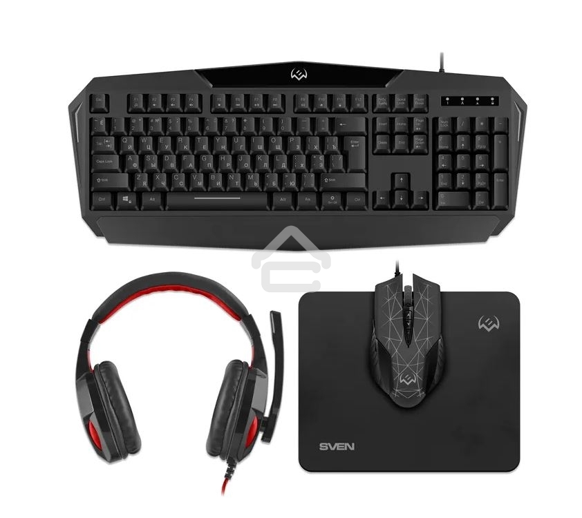 Игровой набор SVEN GS-4300 клавиатура+мышь+гарнитура+коврик